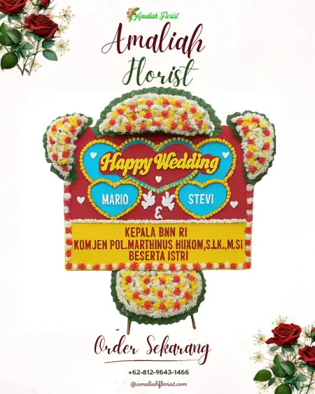 Papan Bunga Pernikahan Kolong